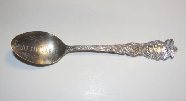 Sterling Demitasse Indian Chief Souvenir Spoon