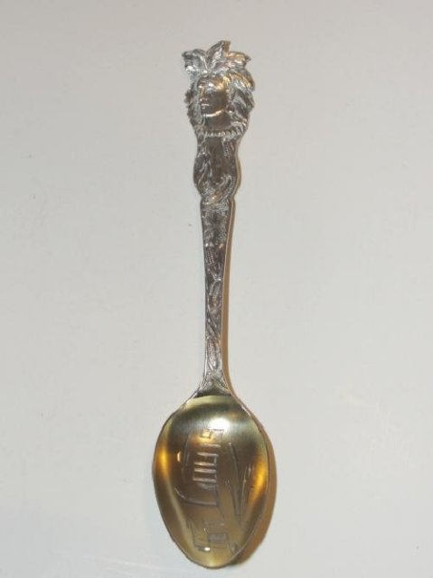 Sterling Demitasse Indian Chief Souvenir Spoon