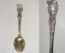 Sterling Demitasse Indian Chief Souvenir Spoon