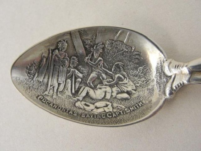 Sterling Demitasse Indian Chief Souvenir Spoon