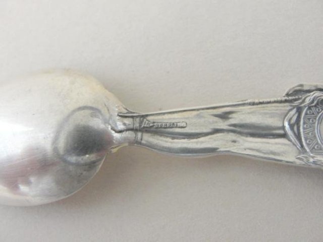 Sterling Demitasse Indian Chief Souvenir Spoon