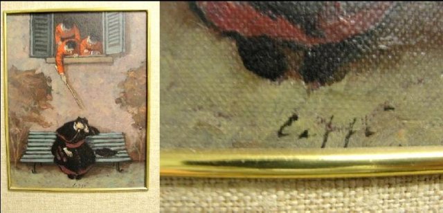 Nino Caffe Oil on Panel