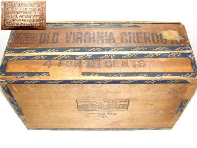 Black Americana Cigar Box