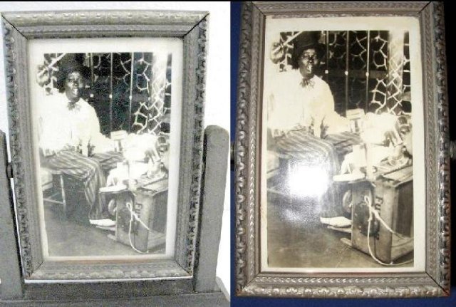 Framed Photo of Black Minstrel