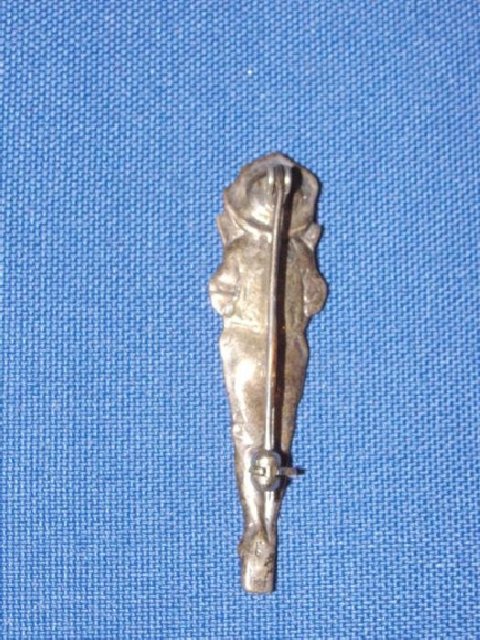 Sterling Black Girl Pin