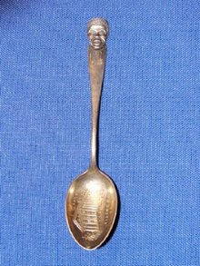 Black Americana Sterling Souvenir Spoon