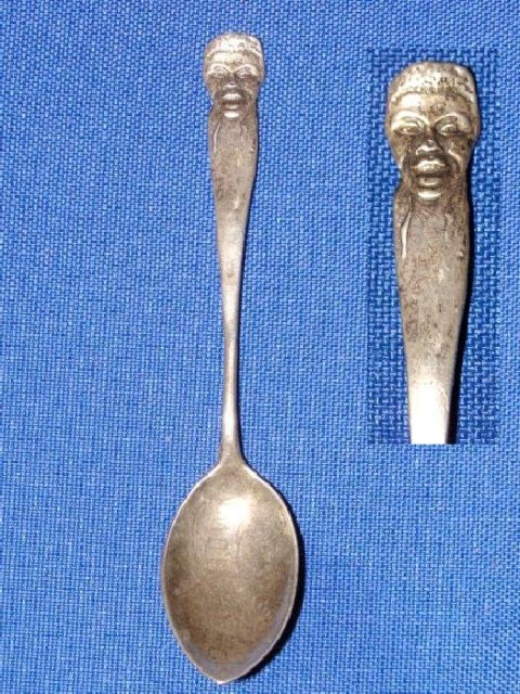 Black Americana Sterling Souvenir Spoon.