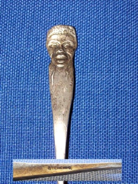 Black Americana Sterling Souvenir Spoon.