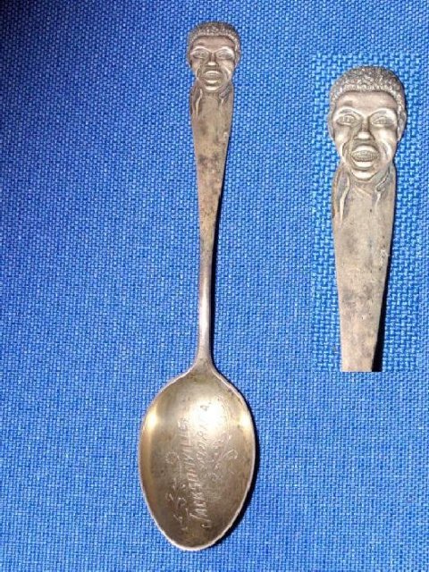 Black Americana Sterling Souvenir Spoon.