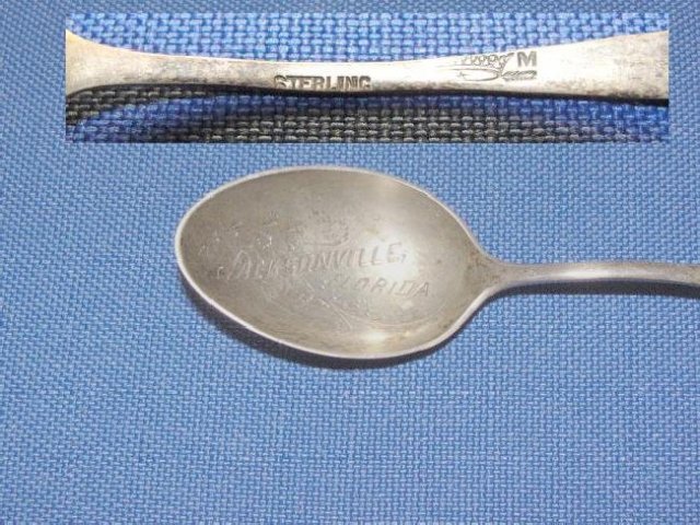 Black Americana Sterling Souvenir Spoon.