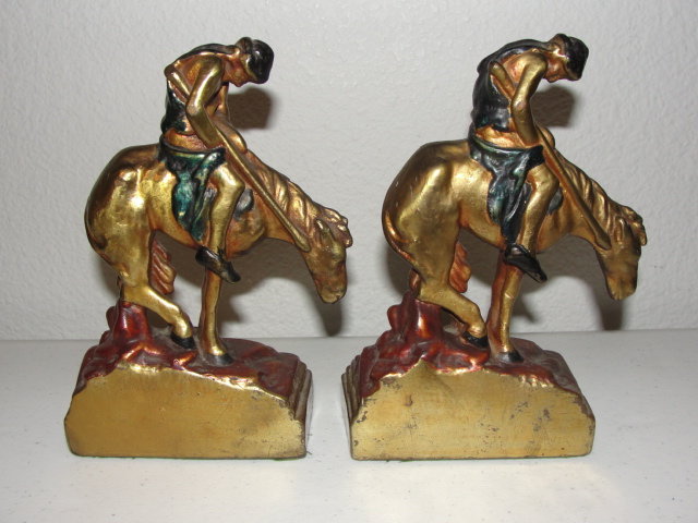 Armor Bronze Bookends, End of The Trail