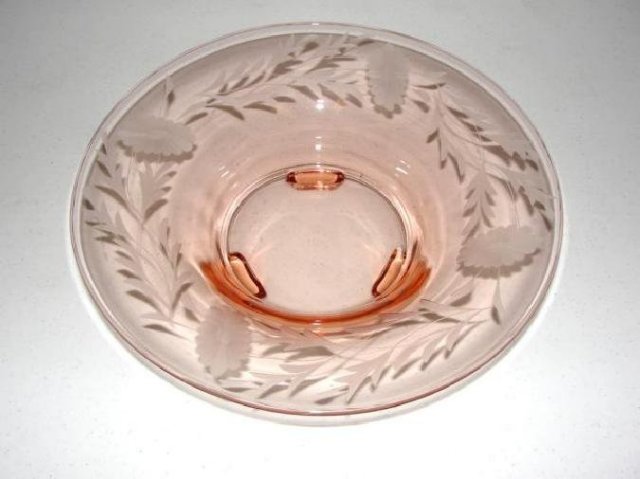 Elegant Pink Glass Console Bowl
