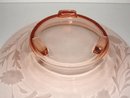 Elegant Pink Glass Console Bowl