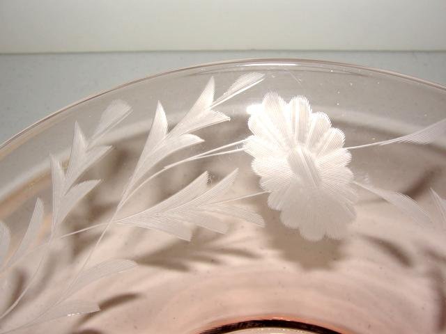 Elegant Pink Glass Console Bowl