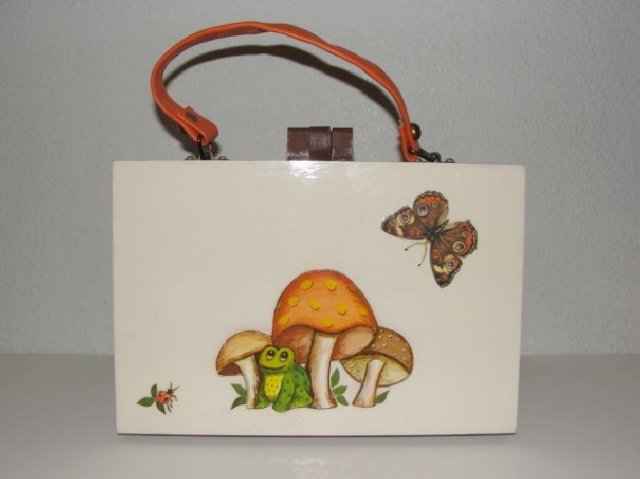 Vintage Wood Box Purse