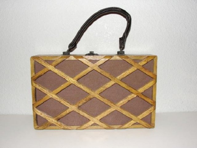 Vintage Wood Box Purse