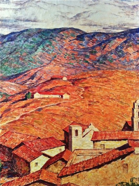 Sierra Madre Oil Painting by Dines Carlsen