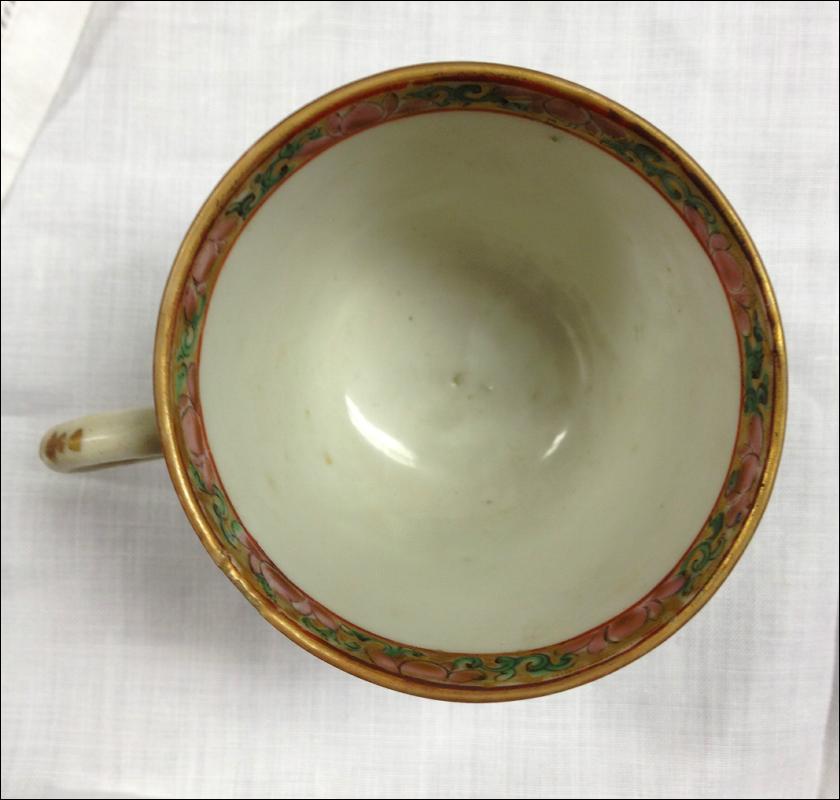 Early 19th Century China Porcelain Rose Medallion Tea Cup 1875