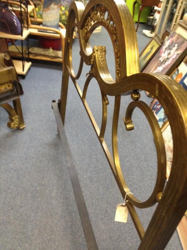 19th Century Ornate Antique Brass Bed