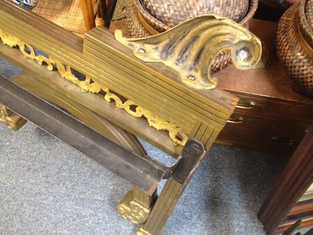 19th Century Ornate Antique Brass Bed