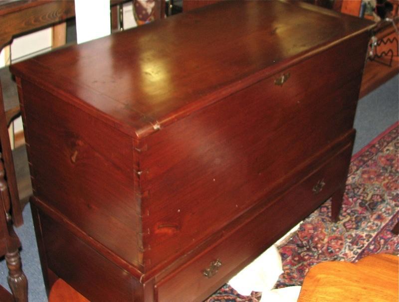 Walnut Blanket or Mule Chest, CA 1810