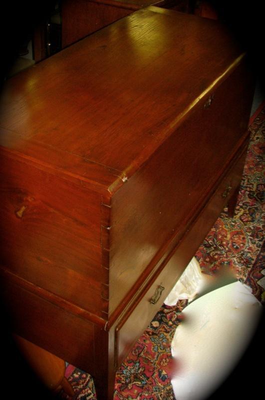 Walnut Blanket or Mule Chest, CA 1810