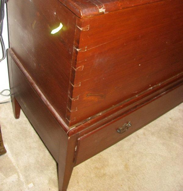 Walnut Blanket or Mule Chest, CA 1810