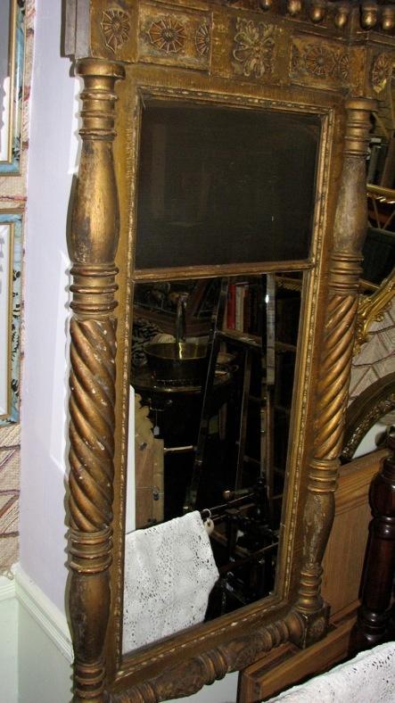 Ornate Looking Glass Mirror, CA 1825
