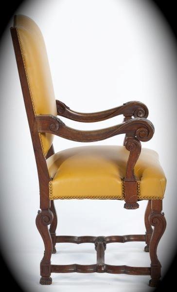 Early 20th Century Italian Style Leather Arm Chair