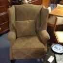 Vintage Upholstered Wingback Fireside Club Lounge Chairs