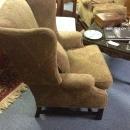 Vintage Upholstered Wingback Fireside Club Lounge Chairs