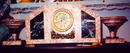 French Art Deco Marble Clock w/Tazzas