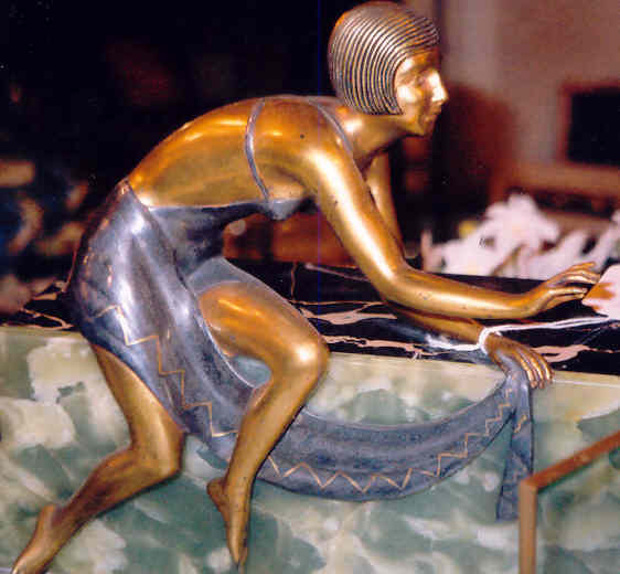 French Art Deco Onyx Mantle Clock