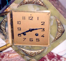 French Marble Art Deco Clock