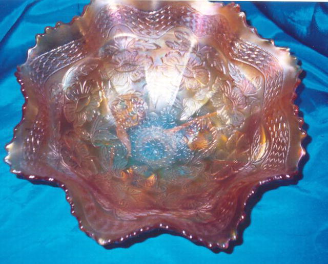 Carnival glass bowl