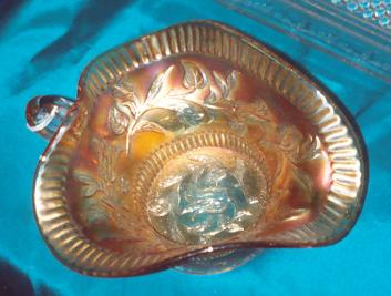 Carnival glass nappy