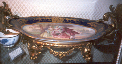 French Sevres Platter on Bronze