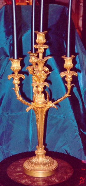 French Gilt Bronze Candlabras