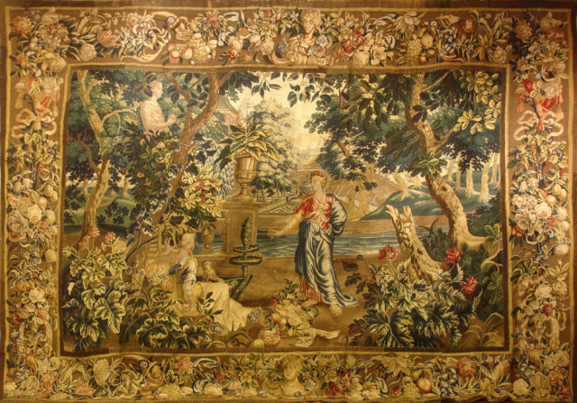 Rare Museum Quality 17th c. Allegorical Tapestry, Bruges