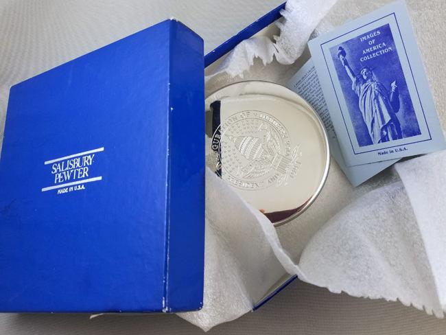 President William Jefferson Clinton vice president Albert Arnold Gore collectible keepsake inaugural pewter jewelry box by Salisbury