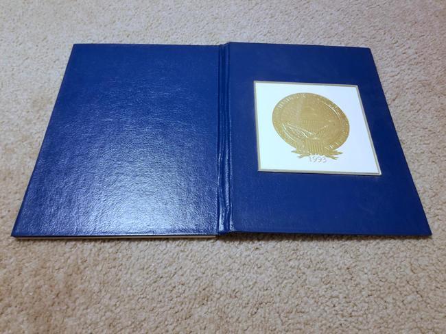 President William Jefferson Clinton vice president Albert Gore collectible keepsake inaugural blue leatherette bound notebook embossed seal