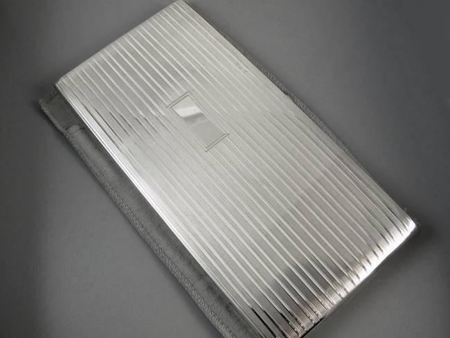 7.2 ounce Vintage Art Deco signed Napier sterling silver cigarette case, tobacciana, smoking, wallet, business card case, bill fold