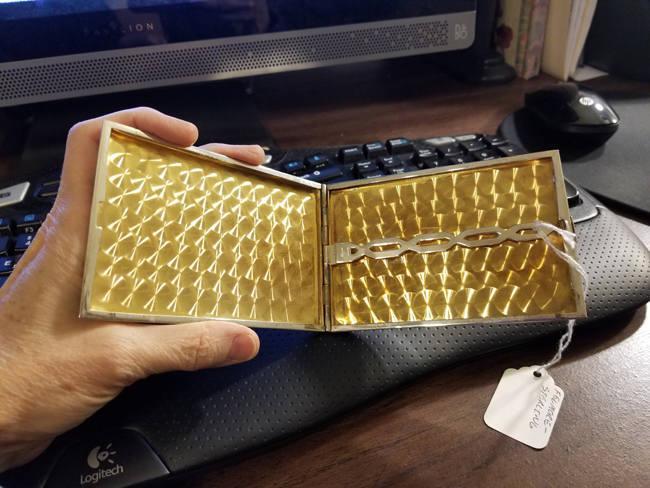 3.7 ounce vintage Art Deco signed Felmore sterling silver cigarette case, smoking, tobacciana, business card case