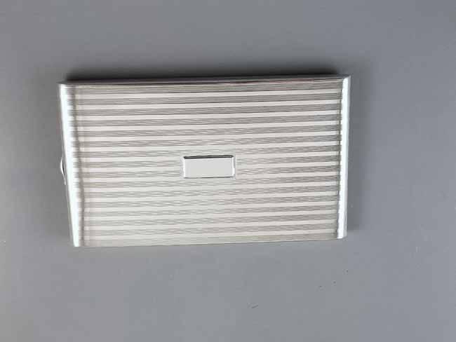 6.1 ounce Vintage Art Deco signed Napier sterling silver cigarette case, tobacciana, smoking, business card case