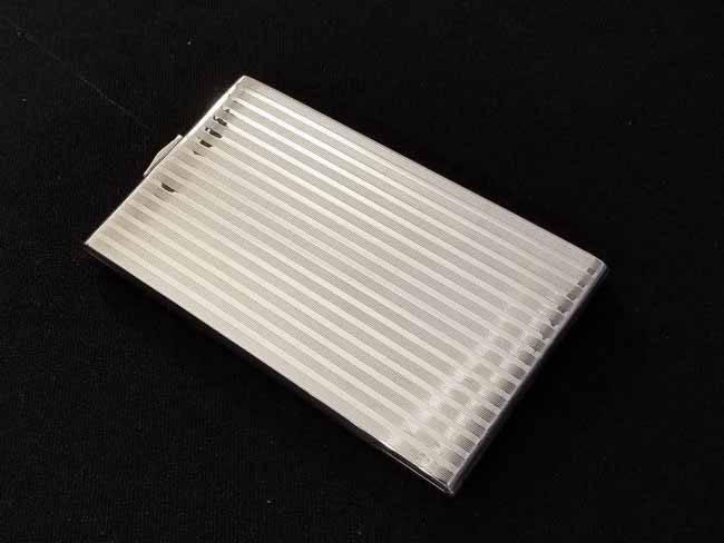 6.1 ounce Vintage Art Deco signed Napier sterling silver cigarette case, tobacciana, smoking, business card case
