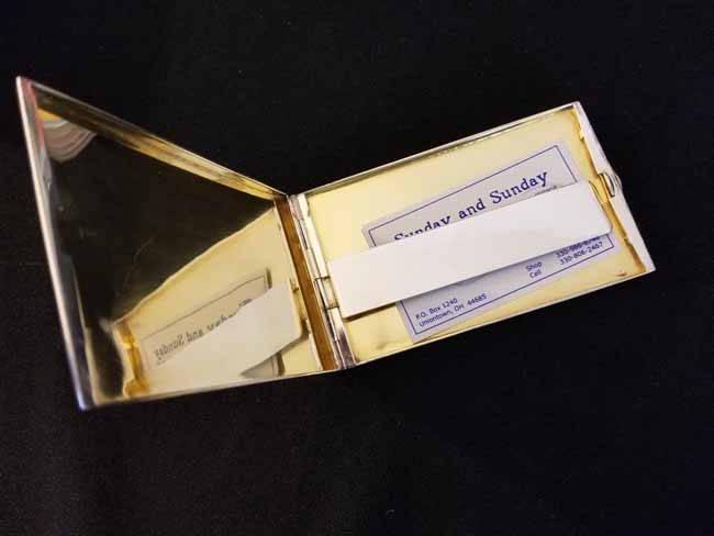6.1 ounce Vintage Art Deco signed Napier sterling silver cigarette case, tobacciana, smoking, business card case