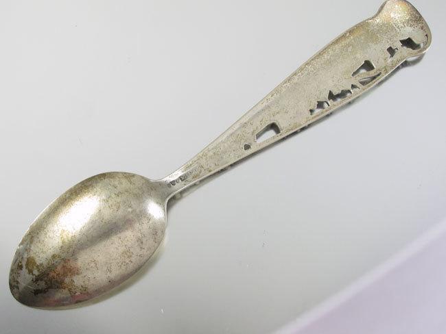 Watson 1920s Art Deco Atlantic City Boardwalk New Jersey sterling silver souvenir tea spoon- phenomenal detail