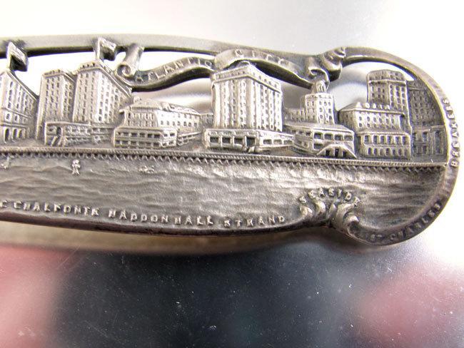 Watson 1920s Art Deco Atlantic City Boardwalk New Jersey sterling silver souvenir tea spoon- phenomenal detail
