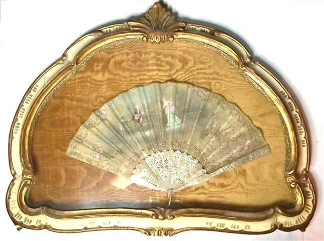 A french painted and mother of pearl wedding feast fan circa 1750