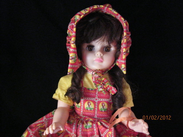 1960 sunmaid raisin doll